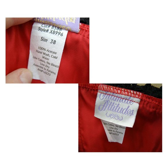 NEW size 38 Intimate Attitudes Red Lace up Corset - Picture 6 of 10